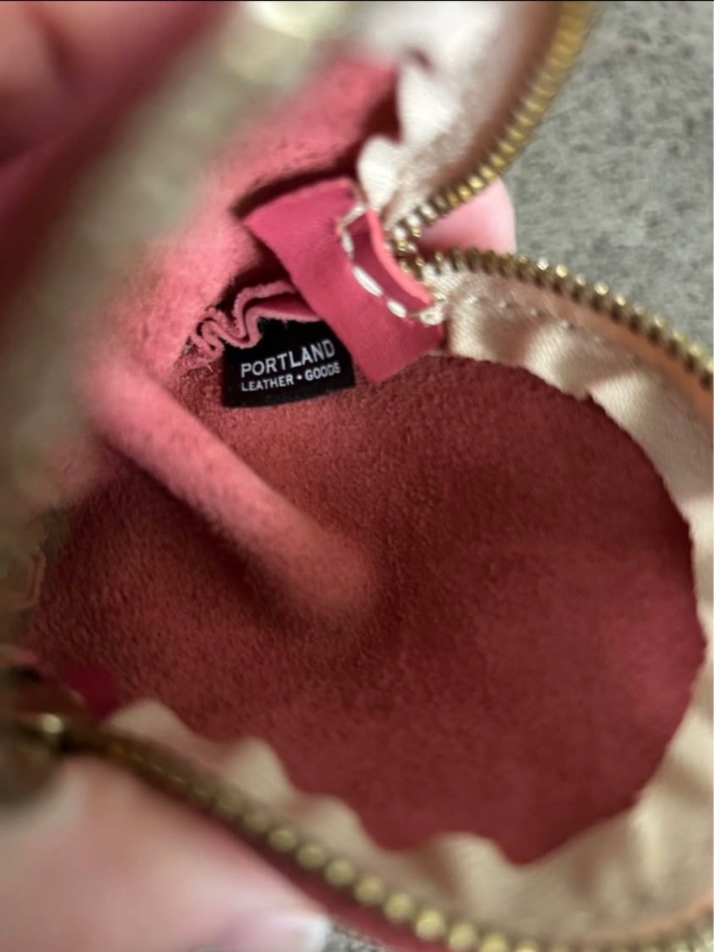 🥠 Portland Leather Goods Fortune Cookie Pouch — Retired Guava Pink? - Picture 4 of 4